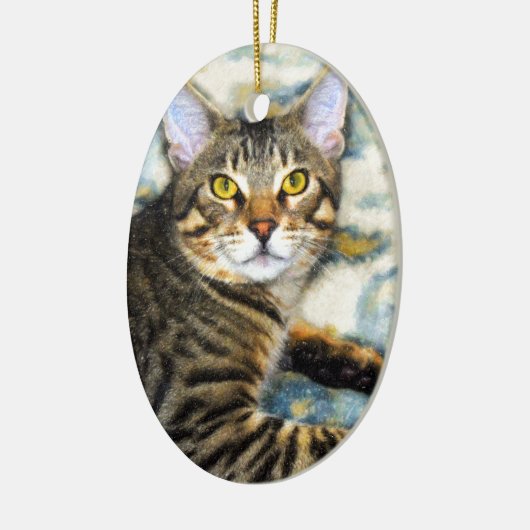 Bengalen — Kat art Keramisch Ornament (Links)