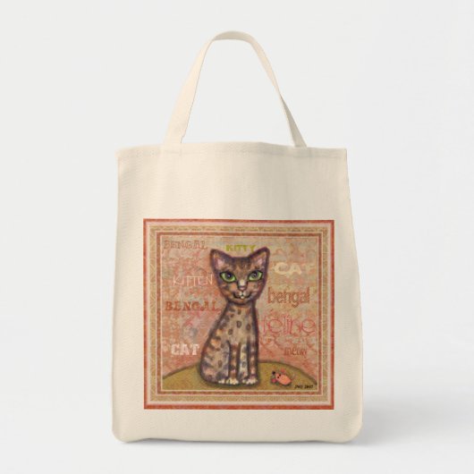 Bengalen — Kat art Tote Bag (Voorkant)