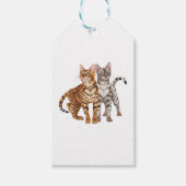 Bengalen Kat Buddies Rosette en Sneeuw Bengalen Ka Cadeaulabel (Voorkant)