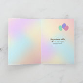 Bengalen kat in kartonnen doos met ballon verjaard kaart (Binnen)