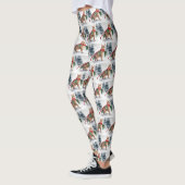 Bengalen Kat in Sneeuw Kerstmis Leggings (Links)