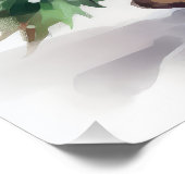 Bengalen Kat in Sneeuw Kerstmis Perfect Poster (Hoek)