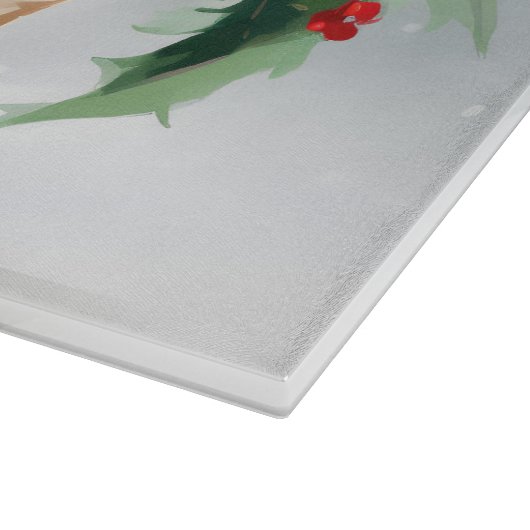 Bengalen Kat in Sneeuw Kerstmis Snijplank (Hoek)