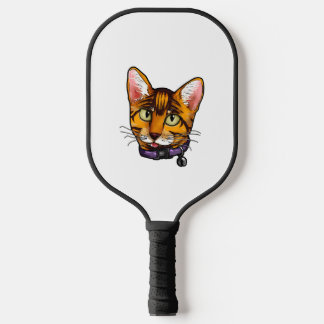 Bengalen kat Katten Kat Cartoon Gezicht Liefde lie Pickleball Paddle