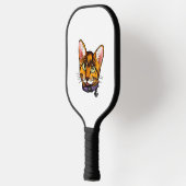 Bengalen kat Katten Kat Cartoon Gezicht Liefde lie Pickleball Paddle (Links)