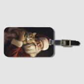 Bengalen Kat met Sinterklaas Feestelijke Kerstmis Bagagelabel (Voorkant (horizontaal))