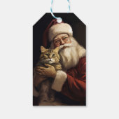 Bengalen Kat met Sinterklaas Feestelijke Kerstmis Cadeaulabel (Achterkant)