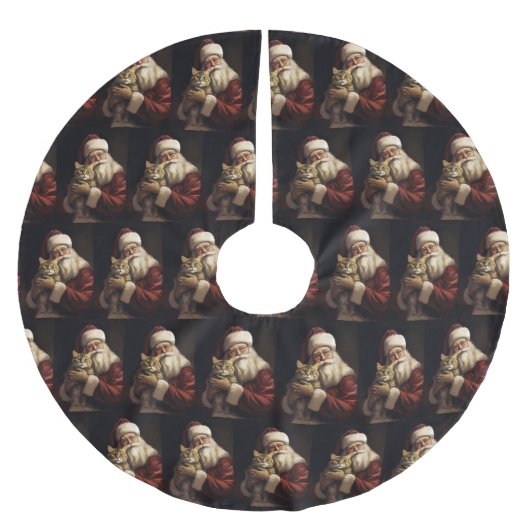 Bengalen Kat met Sinterklaas Feestelijke Kerstmis Kerstboom Rok (Voorkant)