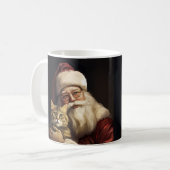 Bengalen Kat met Sinterklaas Feestelijke Kerstmis Koffiemok (Voorkant links)