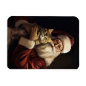 Bengalen Kat met Sinterklaas Feestelijke Kerstmis Magneet (Horizontaal)