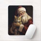 Bengalen Kat met Sinterklaas Feestelijke Kerstmis Muismat (Met muis)