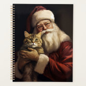 Bengalen Kat met Sinterklaas Feestelijke Kerstmis Planner (Voorkant)