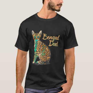 Bengalen kat papa ik vader familie huisdier vriend t-shirt