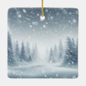 Bengalen Kat Sneeuwachtige Kerstmis Keramisch Ornament (Achterkant)