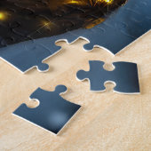 Bengalen Kat Snowy Sleigh Ride Kerstmisdecor Legpuzzel (Zijkant)