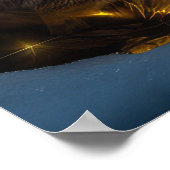 Bengalen Kat Snowy Sleigh Ride Kerstmisdecor Poster (Hoek)