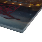 Bengalen Kat Snowy Sleigh Ride Kerstmisdecor Snijplank (Hoek)