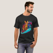 Bengalen kat surfer t-shirt (Voorkant volledig)