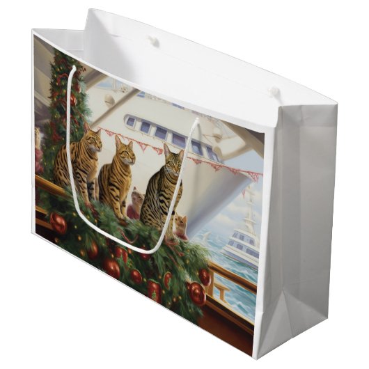 Bengalen Katten Kerst Cruise: Pawsome Holiday Groot Cadeauzakje (Voorkant Gekanteld)