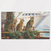 Bengalen Katten Kerst Cruise: Pawsome Holiday Labels (Design 2)