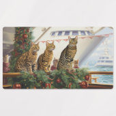 Bengalen Katten Kerst Cruise: Pawsome Holiday Labels (Design 1)