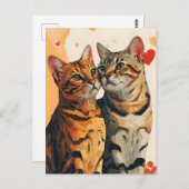 Bengalen Katten Valentijnsdag Briefkaart (Voorkant / Achterkant)