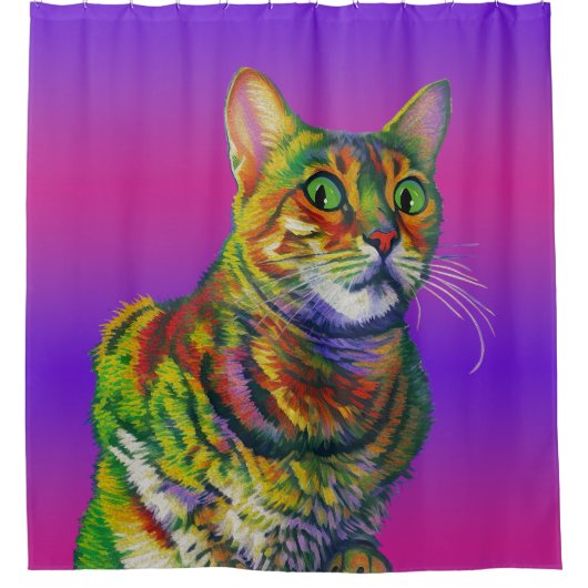 Bengalen kijken naar jou douchegordijn (Voorkant)