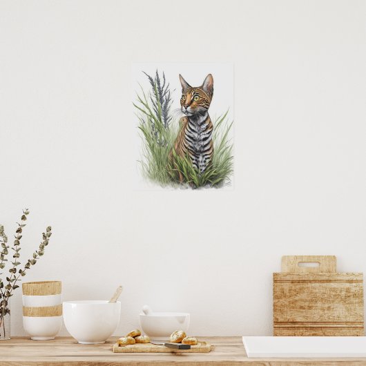 Bengalen Pet Cat Poster (Keuken)