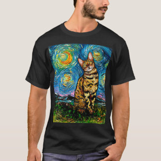 Bengalen Sterrennacht Pet Animal Art van A T-shirt