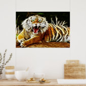 Bengalen tijger die elektriciteit opwekken 1 poster (Keuken)