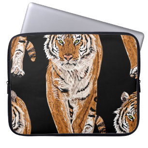 Bengalen tijger schets:  dierenprint laptop sleeve