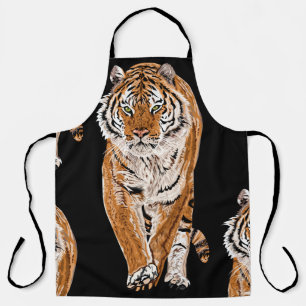 Bengalen tijger schets: dierenprint schort