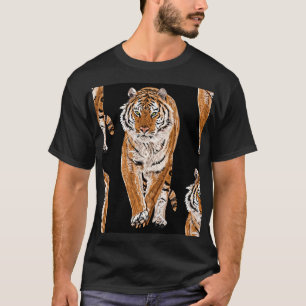 Bengalen tijger schets:  dierenprint t-shirt