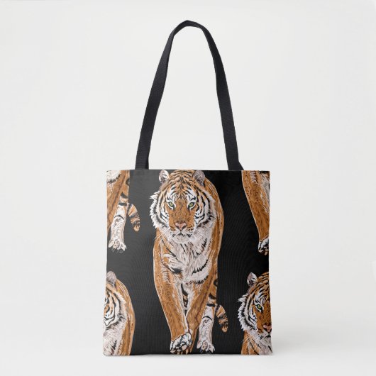 Bengalen tijger schets: dierenprint tote bag (Voorkant)