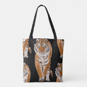 Bengalen tijger schets: dierenprint tote bag (Achterkant)