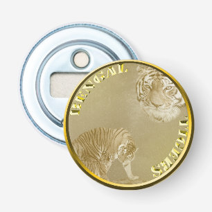 Bengalen tijgers gouden munt, button flesopener