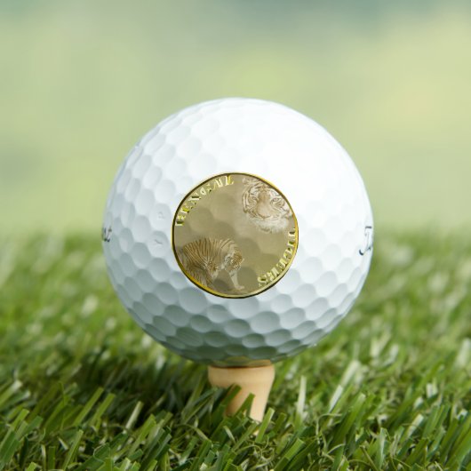 Bengalen tijgers gouden munt, golfballen (Insitu Shirt)