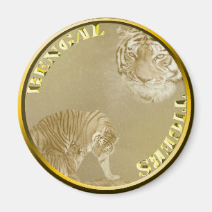 Bengalen tijgers gouden munt, magneet