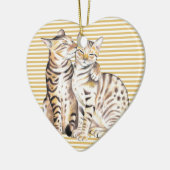 Bengalen van katten keramisch ornament (Links)