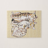 Bengalen van katten legpuzzel (Horizontaal)