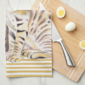 Bengalen van katten theedoek (Quarter Fold)