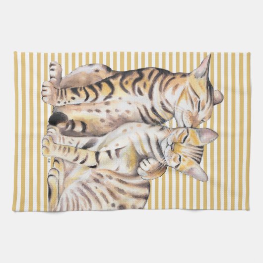 Bengalen van katten theedoek (Horizontaal)