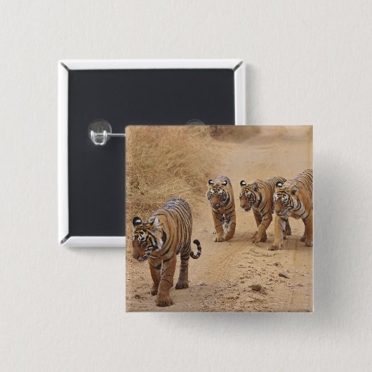 Bengalen Vierkante Button 5,1 Cm (Voorkant /achterkant)