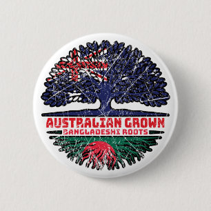 Bengalese Australische Australiëboom Ronde Button 5,7 Cm