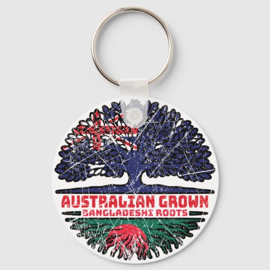 Bengalese Australische Australiëboom Sleutelhanger (Voorkant)