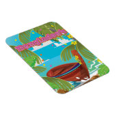 Bengalese Cartoon reist poster print. Magneet (Rechterzijde)