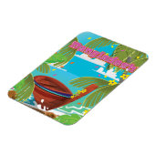 Bengalese Cartoon reist poster print. Magneet (Linkerzijde)