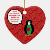 Bengalese feestdag de heer Penguin Keramisch Ornament (Achterkant)