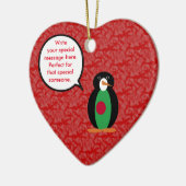 Bengalese feestdag de heer Penguin Keramisch Ornament (Links)