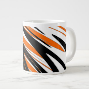 Bengalese Kleurige Kronkelende Oranje en Zwarte Li Grote Koffiekop